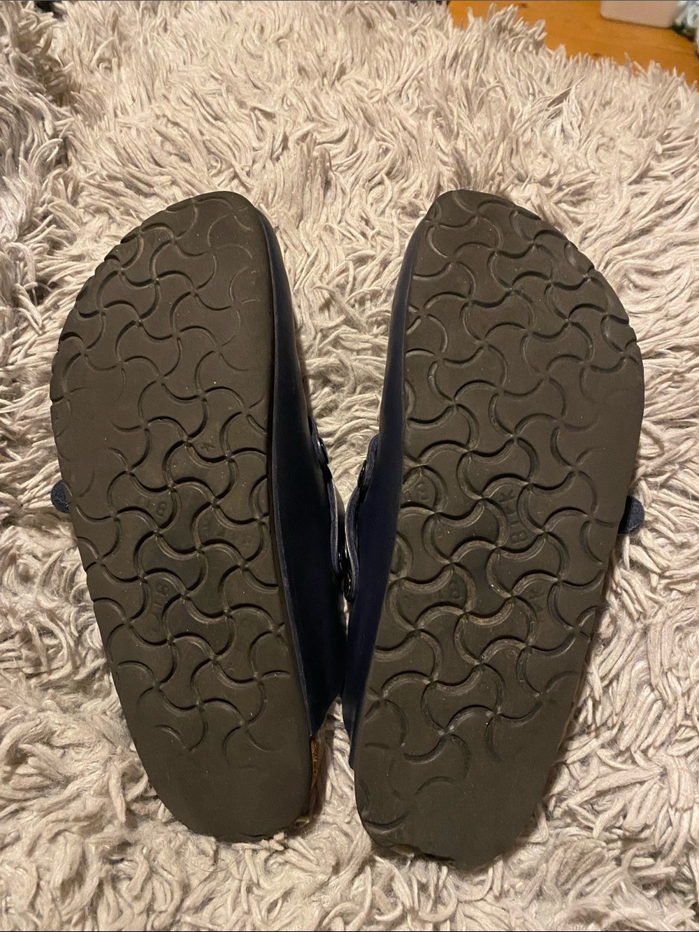 Birkenstock Navy Blue Mary Jane Clogs with cute crossover adjustable straps - Picture 2 of 5